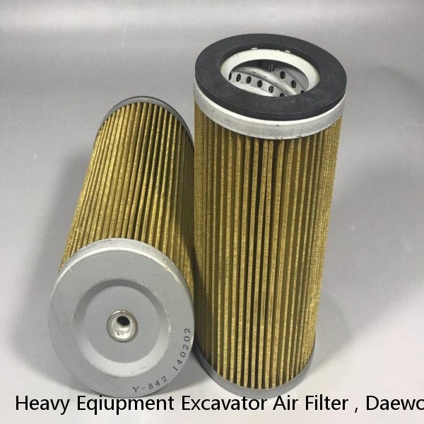 Heavy Eqiupment Excavator Air Filter , Daewoo Filter Submicron Capture Self Cleaning